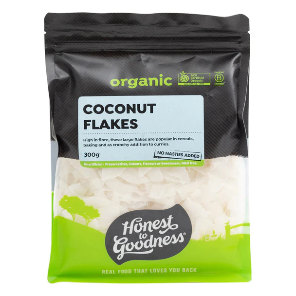 Honest To Goodness Coconut Flakes 125g Or 300g, Australian Certified Organic - Image 2