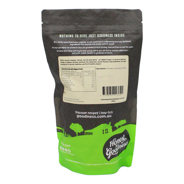 Honest To Goodness Dried Mango Cheeks 300g, Australian & Delicious - Image 3