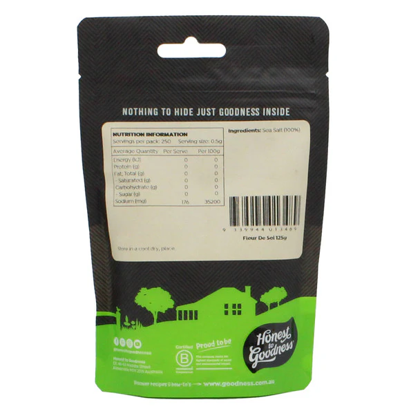 Honest To Goodness Fleur De Sel 125g, Premium Sea Salt From France - Image 2