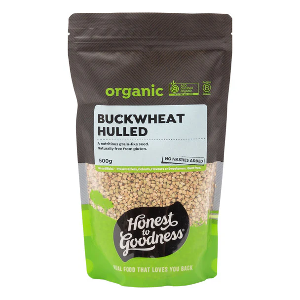 Honest To Goodness Certified Organic Hulled Buckwheat 500g Or 1Kg, A Natural Source Of Protein