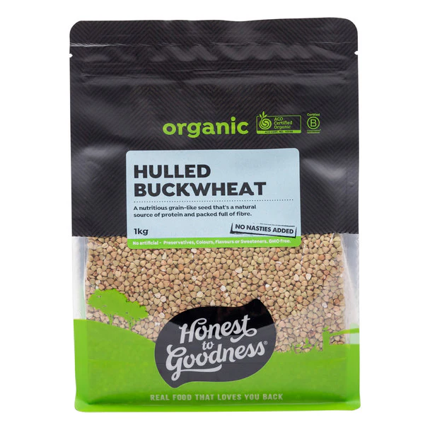 Honest To Goodness Certified Organic Hulled Buckwheat 500g Or 1Kg, A Natural Source Of Protein - Image 2