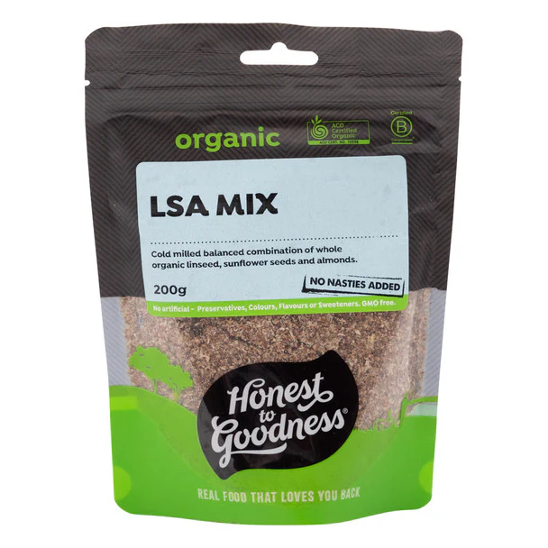 Honest To Goodness Certified Organic LSA Mix 200g, Linseed, Sunflower & Almond