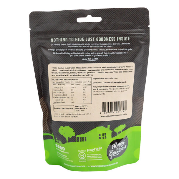 Honest To Goodness Raw Macadamia Nuts 350g, Australian Unroasted & Unsalted - Image 2