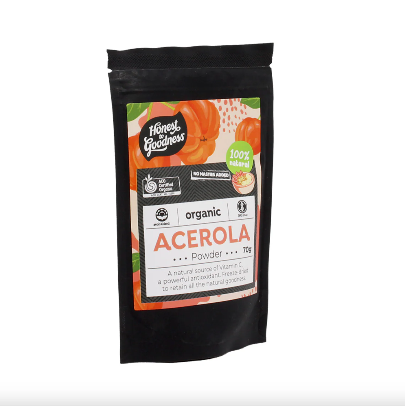 Honest To Goodness Organic Acerola Powder 70g, Natural Source Of Vitamin C - Image 2