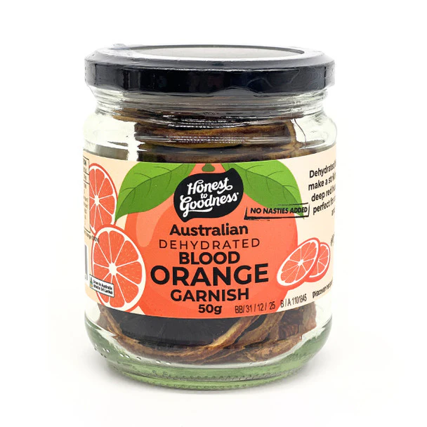 Honest To Goodness Australian Dehydrated Blood Orange Garnish 50g, For A Tangy Flavour