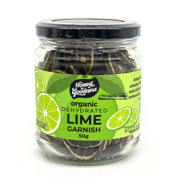Honest To Goodness Organic Dehydrated Lime Garnish 50g, For A Bold Citrus Kick