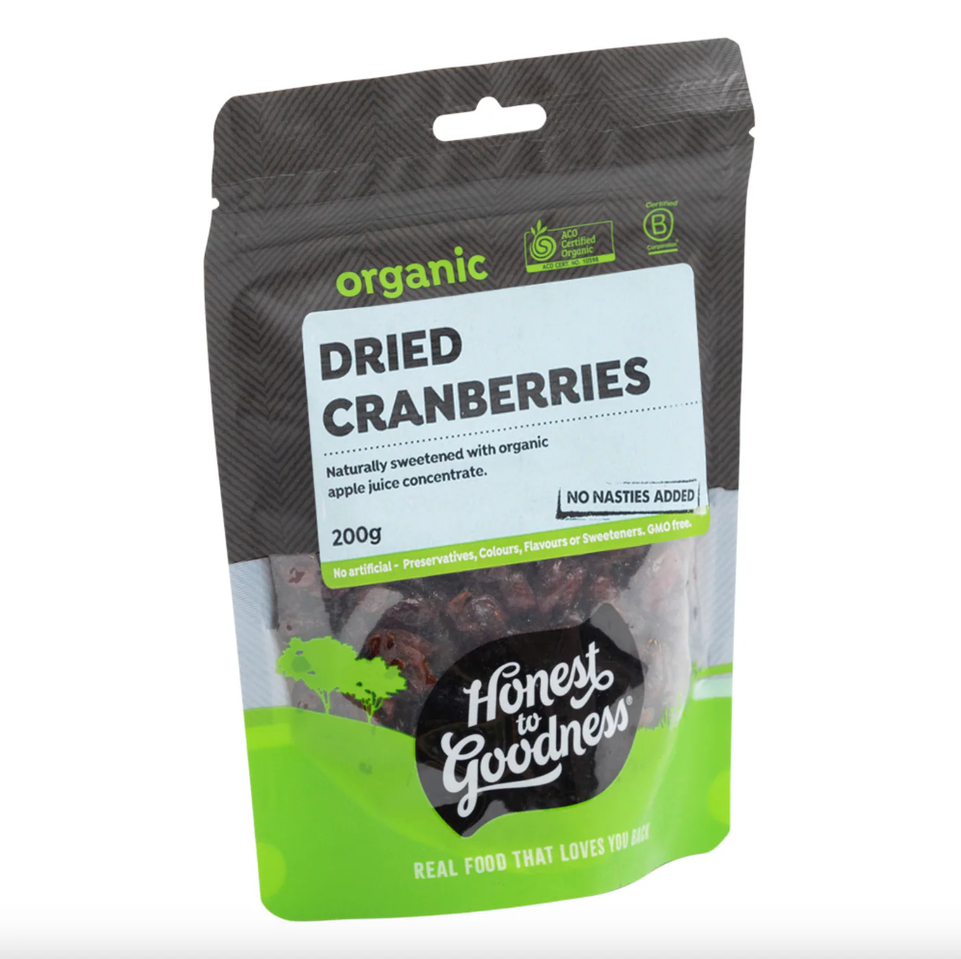 Honest To Goodness Organic Dried Cranberries 200g, Naturally Dried - Image 2