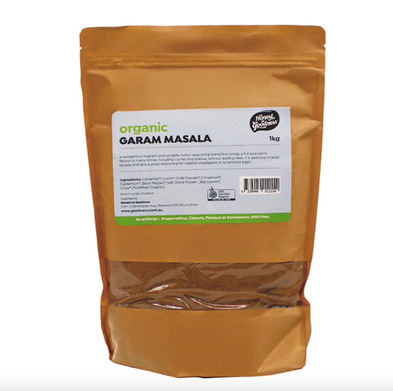 Honest To Goodness Garam Masala 1Kg, Australian Certified Organic