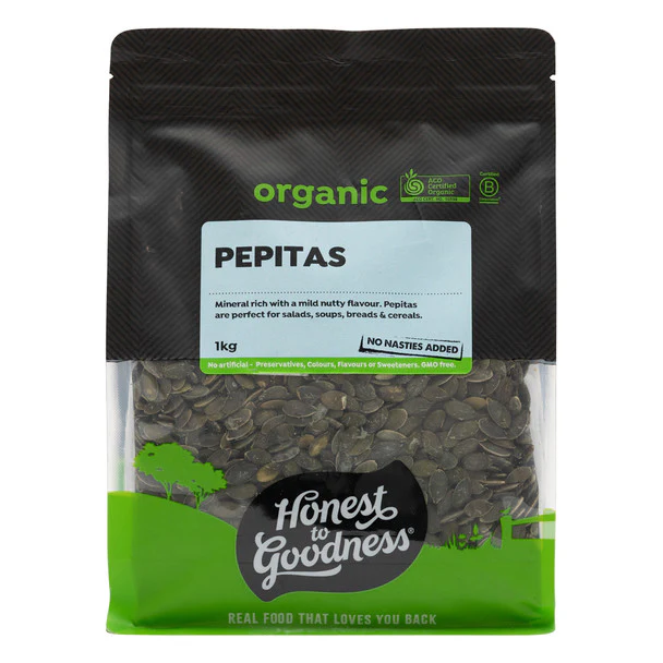 Honest To Goodness Organic Pepitas 200g, 500g Or 1Kg, Perfect For Salads - Image 3