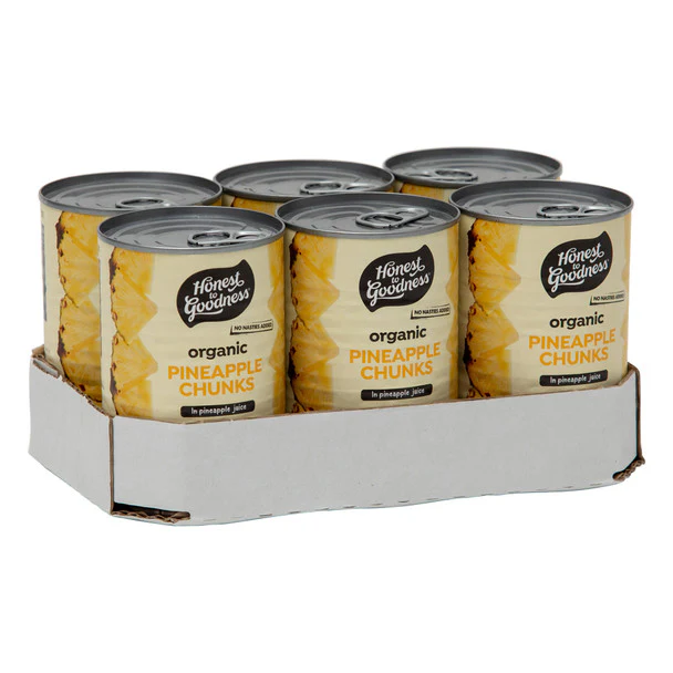 Honest To Goodness Pineapple Chunks in Pineapple Juice 420g, Certified Organic - Image 3