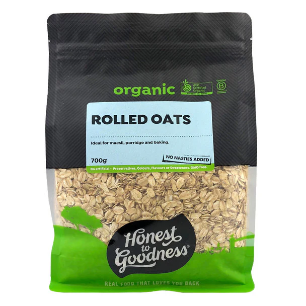 Honest To Goodness Certified Organic Rolled Oats 700g, Product Of Finland