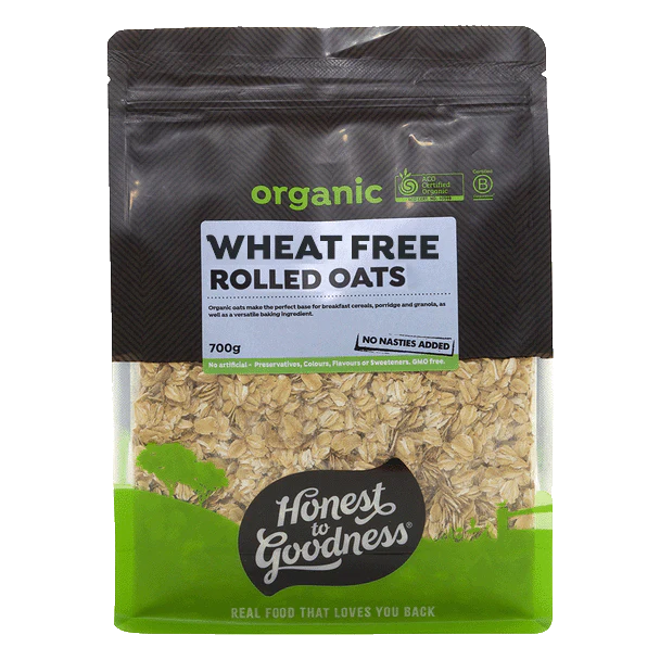Honest To Goodness Wheat Free Rolled Oats 700g Or 4Kg, Australian Certified Organic & Wheat Free