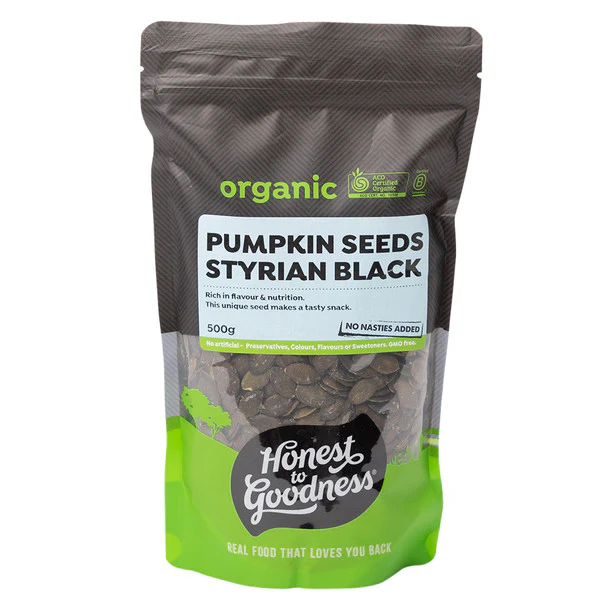 Honest To Goodness Certified Organic Styrian Black Pumpkin Seeds 200g Or 500g, Rich In Flavour & Nutrition - Image 2