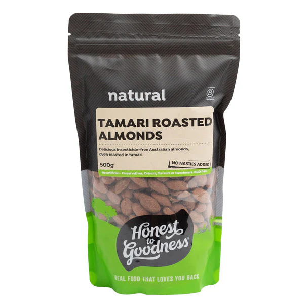 Honest To Goodness Tamari Roasted Almonds 200g Or 500g, Australian & Delicious - Image 2