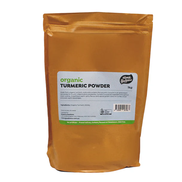 Honest To Goodness Turmeric Powder 1Kg, Australian Certified Organic