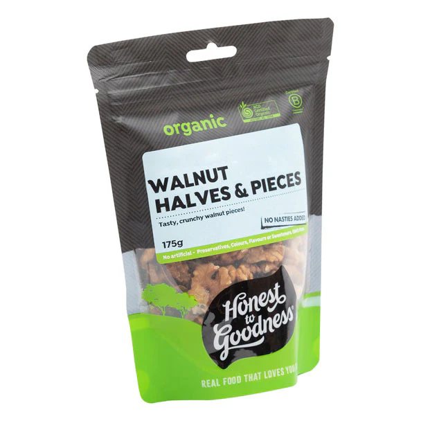 Honest To Goodness Walnut Halves & Pieces 175g Or 750g, Australian Certified Organic & Premium Quality - Image 2