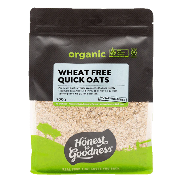 Honest To Goodness Wheat Free Quick Oats 700g, Certified Organic