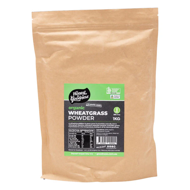 Honest To Goodness Australian Wheatgrass Powder 1Kg, Australian Certified Organic - Image 2