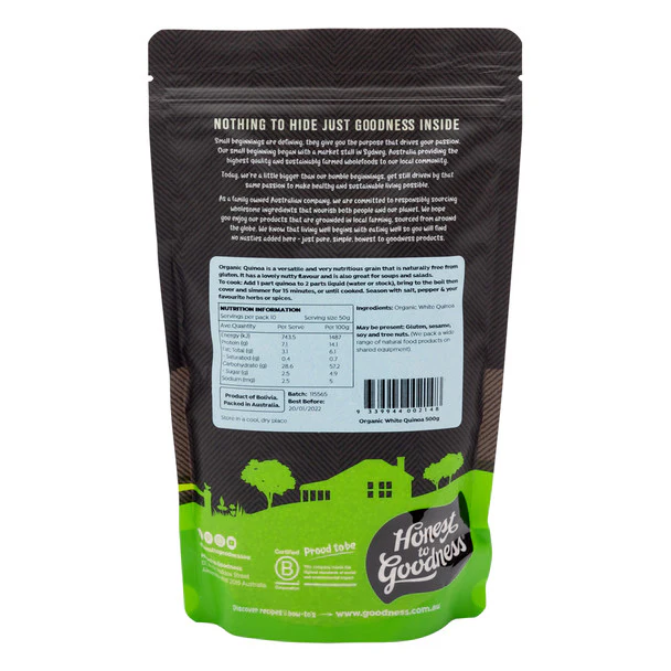 Honest To Goodness White Quinoa Grain 500g Or 1Kg, Gluten Free & Nutritious - Image 2