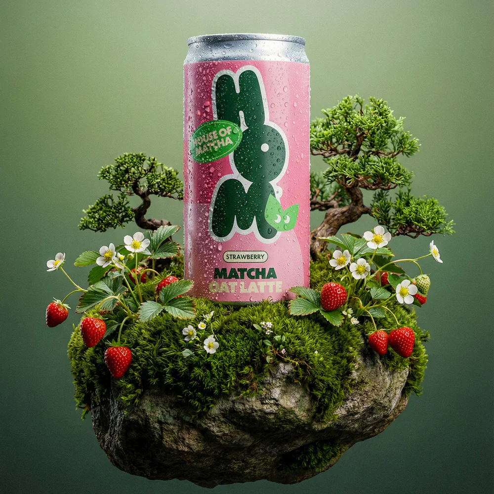 House Of Matcha Strawberry Oat Matcha Latte 250mL, Plant Based & Dairy Free - Image 2