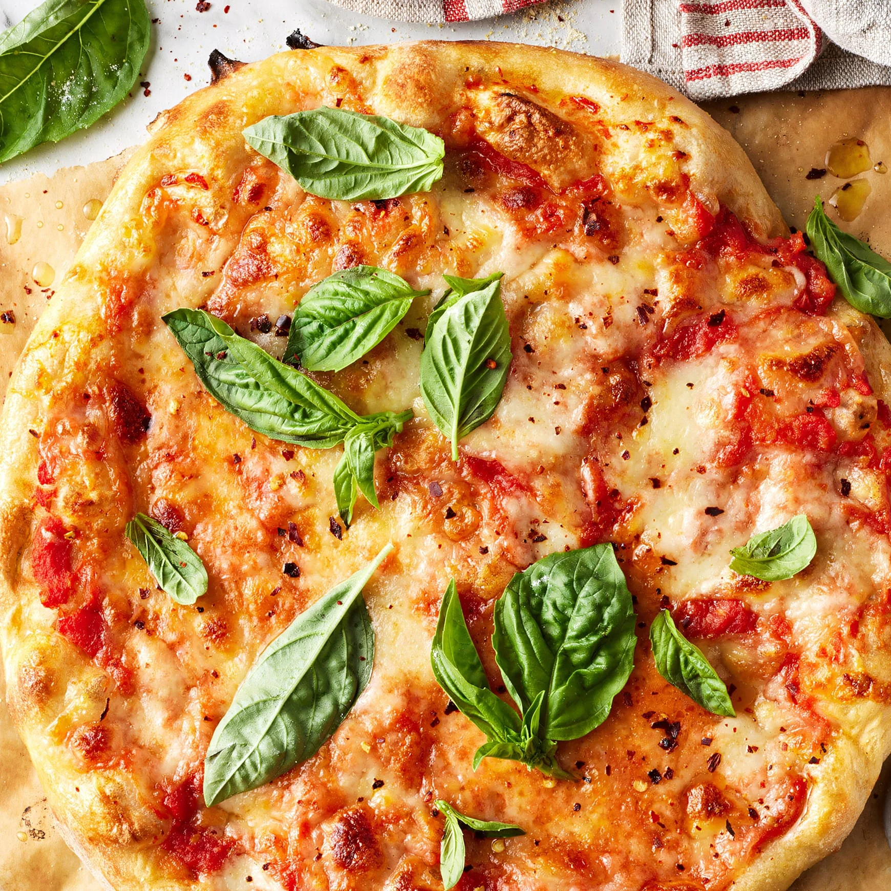House Pizza on a Thin House Baked Crust - Image 2