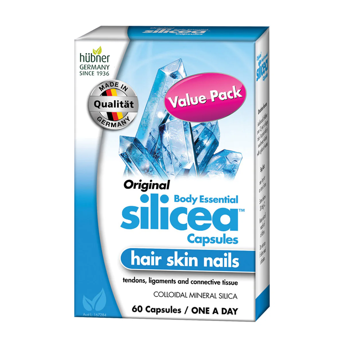 Hubner Silicea Body Essential Silicea 30 Or 60 Capsules, Hair Skin & Nails - Image 2