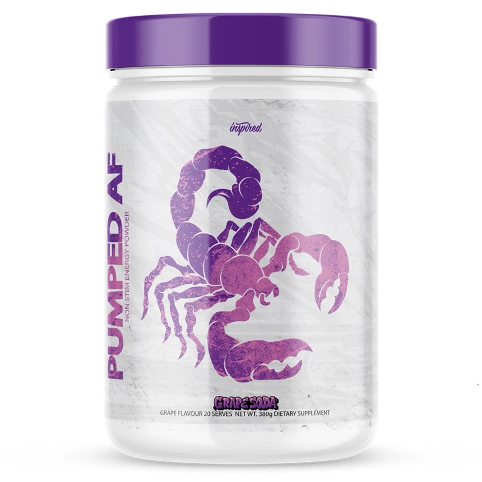 Inspired Nutraceuticals Pumped AF 20 Servings, Grape & Soda {Grape Flavour}