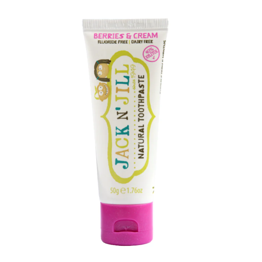 Jack N' Jill Natural Kid's Toothpaste Berries and Cream Flavour 50g Fluoride Free