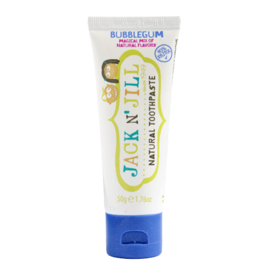 Jack N' Jill Natural Kid's Toothpaste Bubblegum Flavour 50g, Fluoride Free