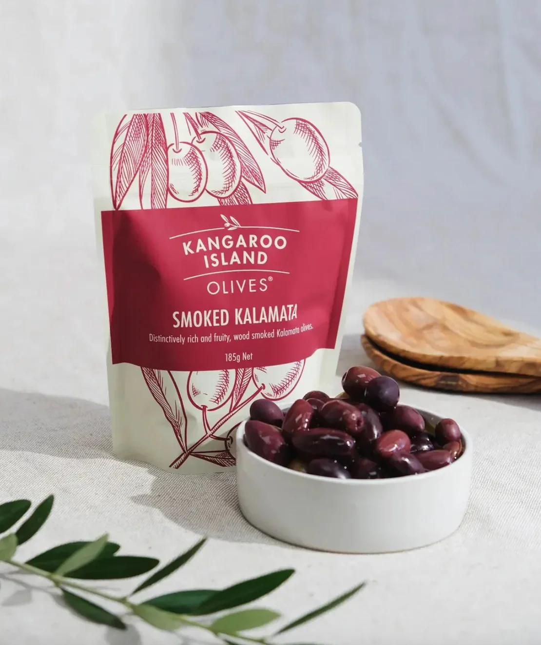 Kangaroo Island Smoked Kalamata Olives 185g, Distinctively Rich & Fruity - Image 4
