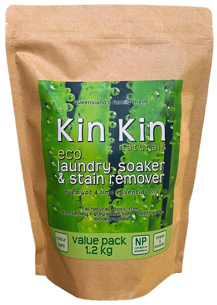 Kin Kin Naturals Eco Laundry Soaker & Stain Remover 1.2Kg Or 2.5Kg, Plant & Mineral Based