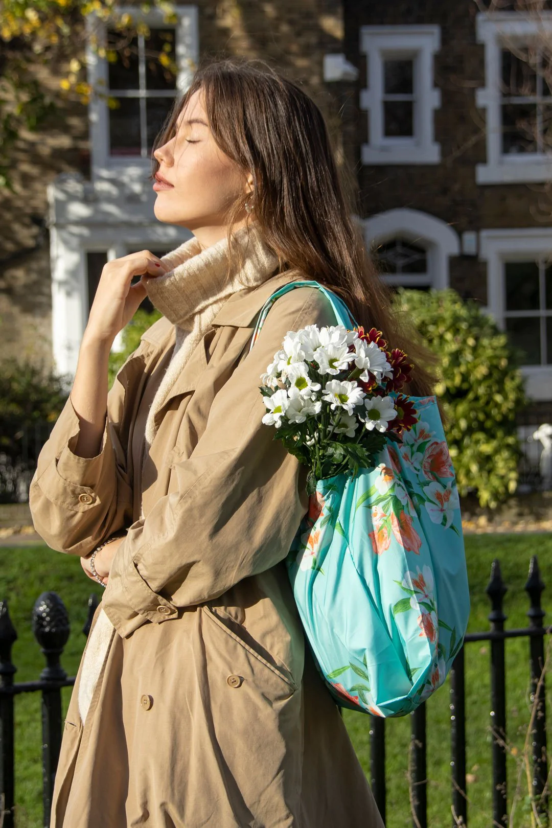 Kind Bag Medium Size, Floral Pattern - Image 6