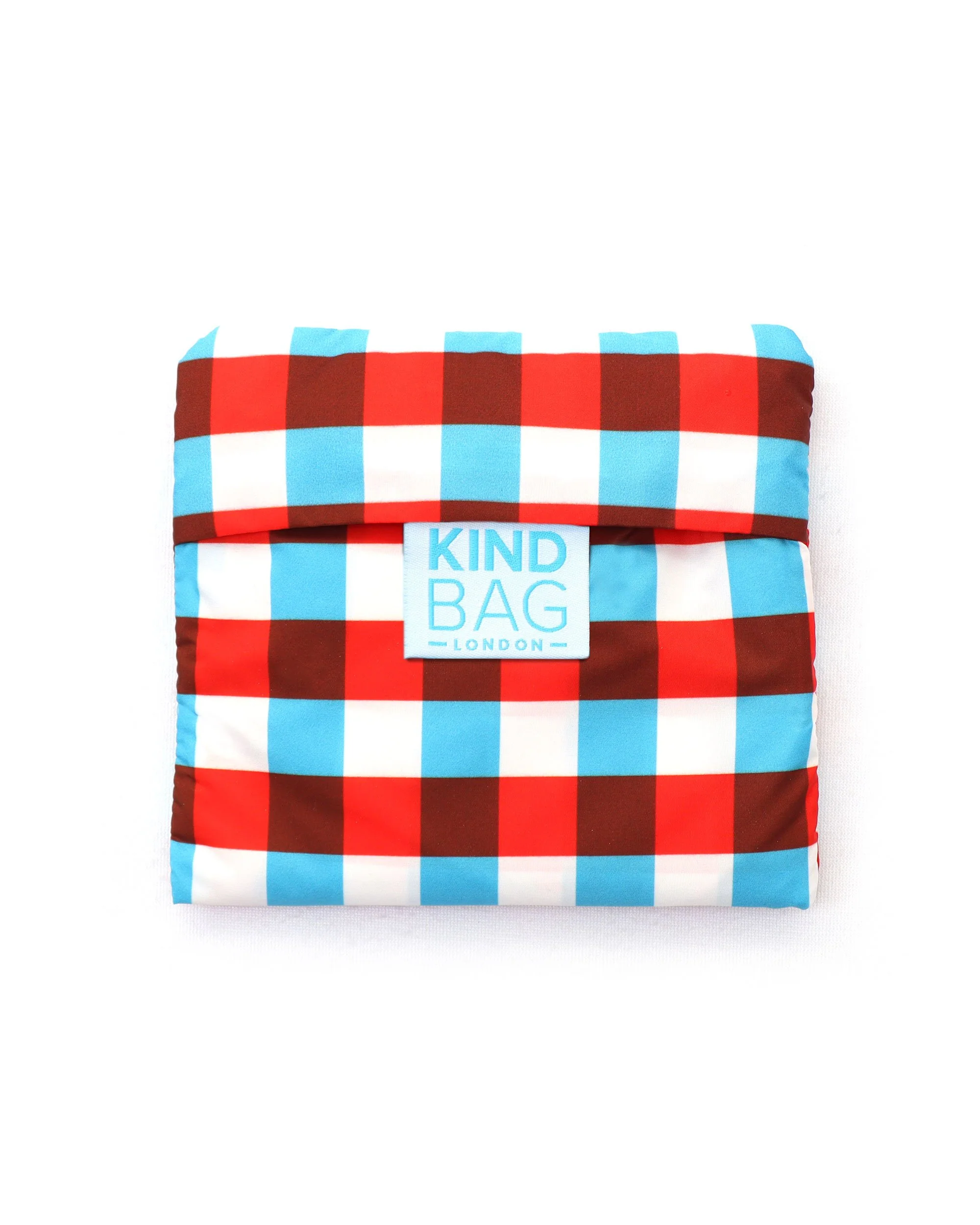 Kind Bag Medium Size, Tricolour Gingham Pattern - Image 3