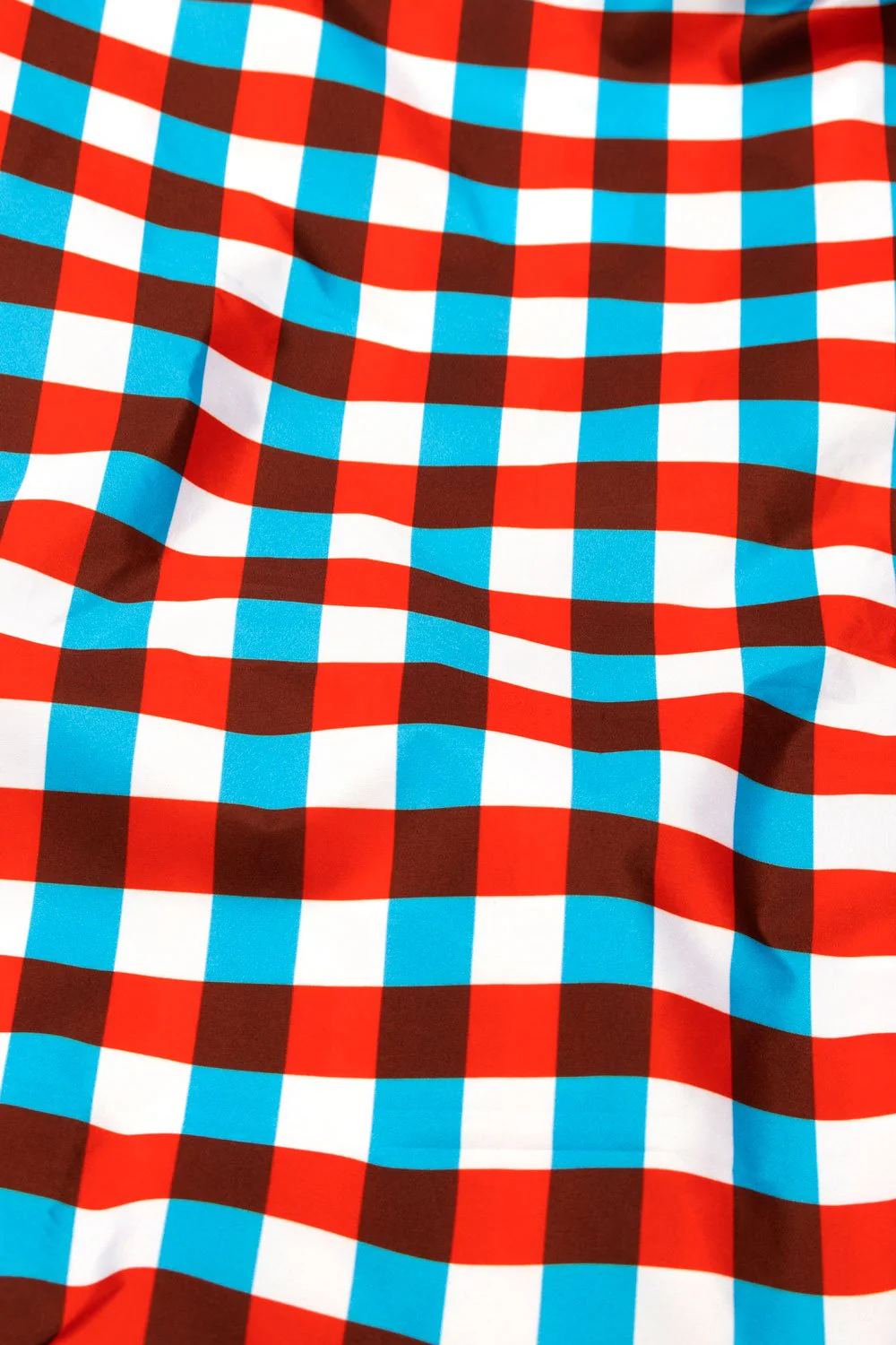Kind Bag Medium Size, Tricolour Gingham Pattern - Image 4