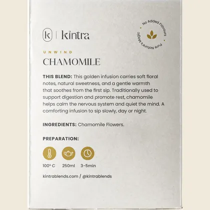 Kintra Herbal Tea Chamomile 32 Tea Bags, Gentle Sleep & Digestive Support - Image 2