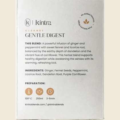 Kintra Herbal Tea Gentle Digest 25 Tea Bags, Settling Tummy Support - Image 2