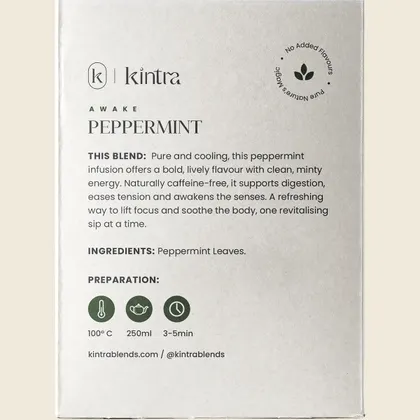 Kintra Herbal Tea Peppermint 25 Tea Bags, Pure Mint Refresh - Image 2