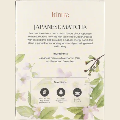 Kintra Japanese Matcha Tea Bags 25 Bags, Smooth Antioxidant Green Tea - Image 2