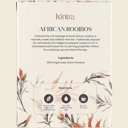 Kintra African Rooibos Tea Bags 32 Bags, Smooth Antioxidant Herbal Brew - Image 2