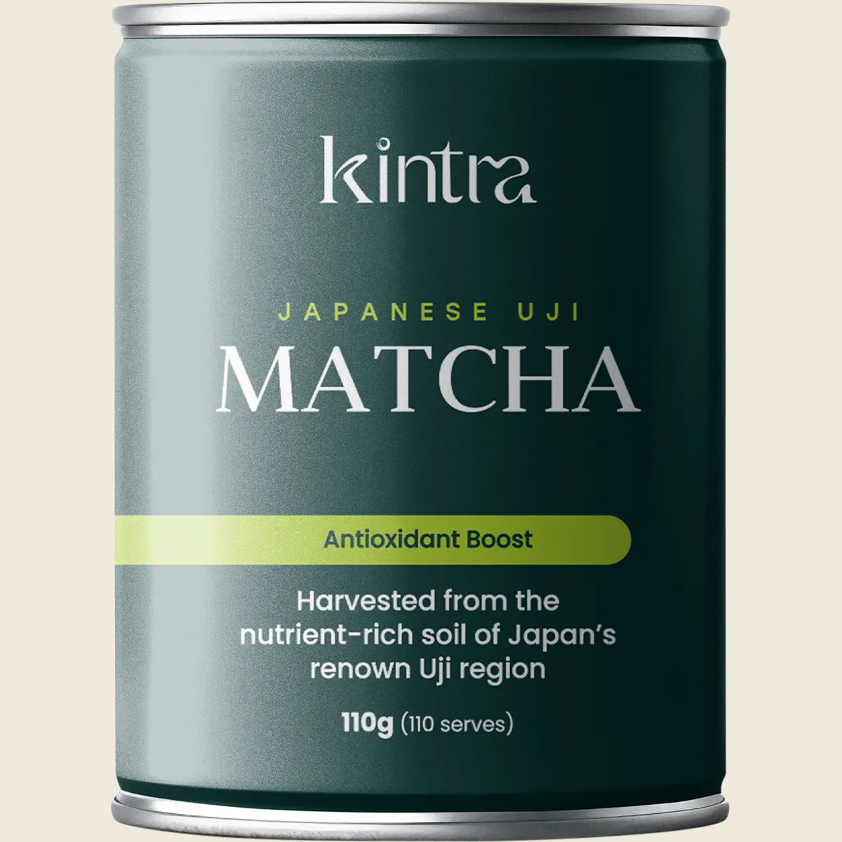 Kintra Matcha Japanese Uji 110g, Authentic Ceremonial Green Tea Powder With 110 Serves
