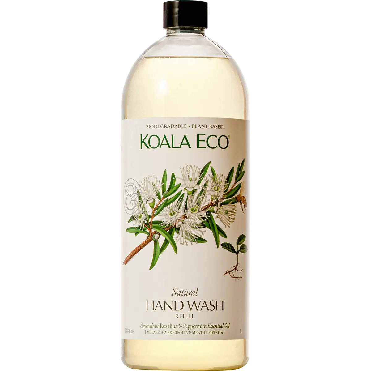 Koala Eco Natural Hand Wash 500mL Or 1L, Australian Rosalina & Peppermint Essential Oils - Image 3