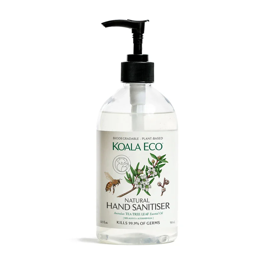 Koala Eco Natural Hand Sanitiser 500ml, Tea Tree Leaf Essential Oil