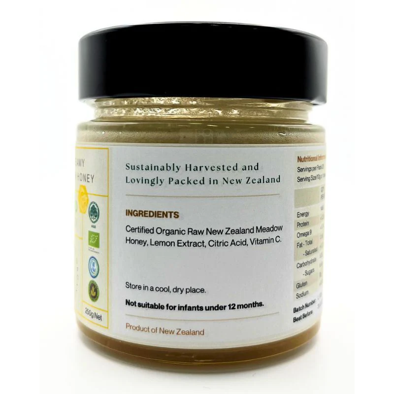 Koop Organic Creamy Lemon Honey 250g, Deliciously Zesty Raw Creamed Honey With A Hit Of Vitamin C! - Image 3