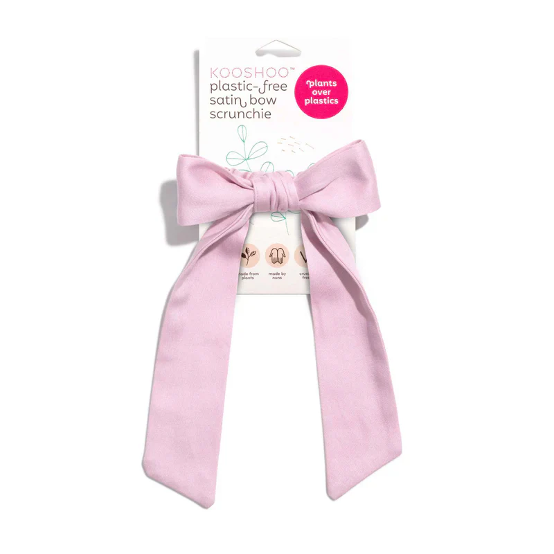 Kooshoo Plastic-free Satin Bow Scrunchies, Please Select Your Colour - Image 2