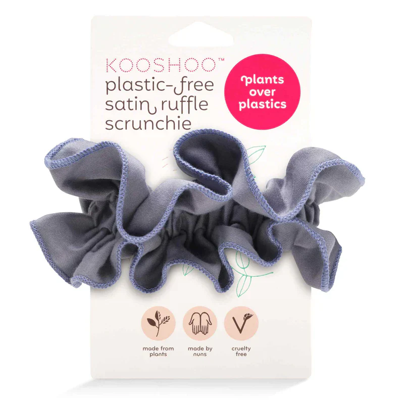 Kooshoo Plastic-Free Satin Ruffle Scrunchies, For A Classic & Modern Look