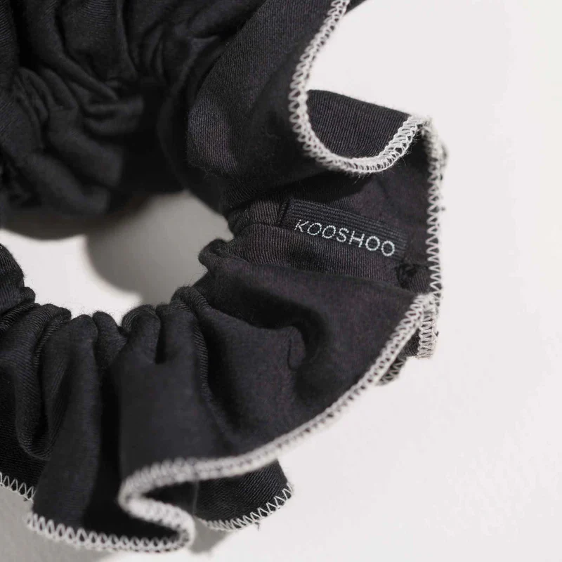 Kooshoo Plastic-Free Satin Ruffle Scrunchies, For A Classic & Modern Look - Image 5