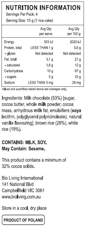 Kupiec Rice Cakes With Milk Chocolate 60g, A Perfect Healthy Snack - Image 2