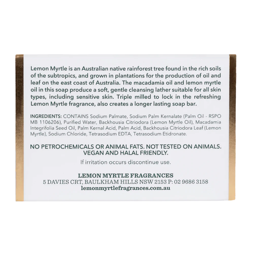 Lemon Myrtle Fragrances Soap 100g, Scrub Soap - Image 5
