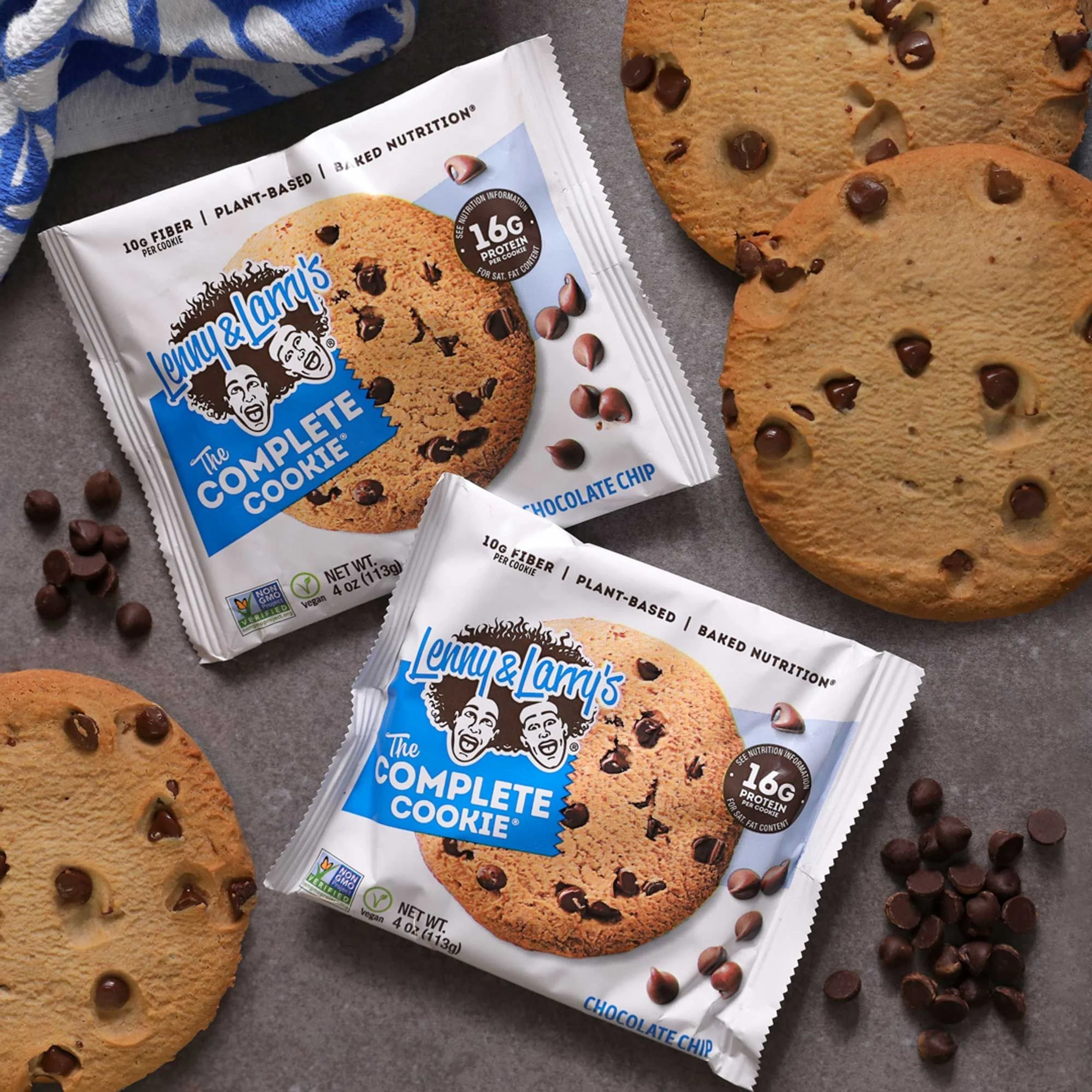 Lenny & Larry's The Complete Cookie, Single Cookie 113g Or A Box Of 12 Cookies, Chocolate Chip Flavour Vegan - Image 4