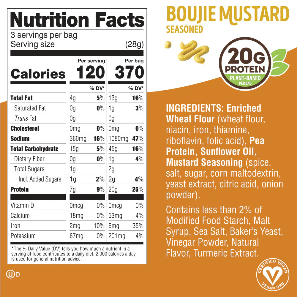 Lenny & Larry's Fitzels Protein Pretzels 85g, Boujie Mustard Flavour - Image 4